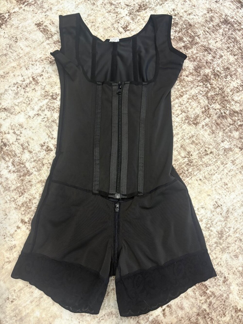 Black Full Body Shapewear Bodysuit Corset Shaper (Size Small)